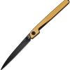 CJRB Lanky Linerlock 3.5" S90V Folding Knife Gold