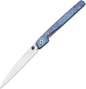 CJRB Lanky Linerlock Folding Knife 3.5" S90V Timascus