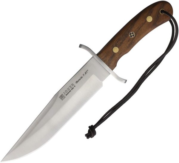 Joker Bowie 7.88 Fixed Blade Knife Walnut Handle N695 Stainless