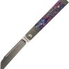 Jack Wolf Knives Feelbetter Bolster Lock Folding Knife S90V Purple Abalone