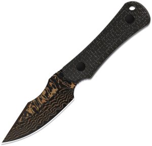 Kizer Cutlery Bone Fixed Blade Knife 3.25" Damascus Black w/ Sheath