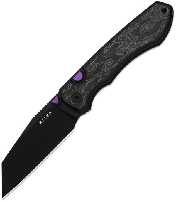 Wharning Button Linerlock Blk