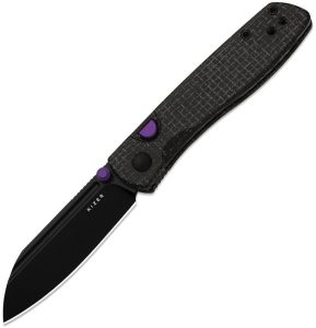 KIV3698A1-1.jpg Kizer Cutlery Renissance Button Linerlock Folding Knife 3" Black