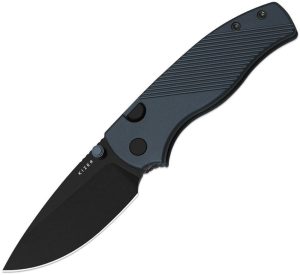 Kizer Cutlery Glaux Folding Knife 3" Black PVD 14C28N Linerlock Blue