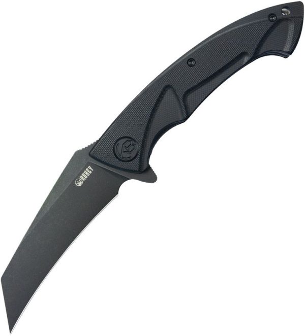 Kubey Anteater Linerlock 3.5" Folding Knife Blackwash 14C28N