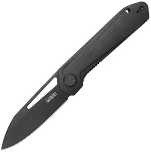 Kubey Royal Linerlock Blackout Folding Knife 3" 14C28N Black G10