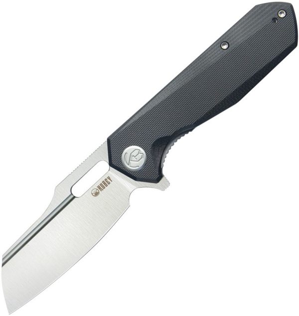 Kubey Atlas Framelock Black Folding Knife 3.38" 14C28N