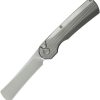 KUB380A.jpg KB Knives Ikul Button Lock Folding Knife 3.38" M390 Blade Gray Titanium