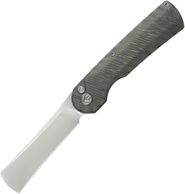 KUB380B.jpg KB Knives Ikul Button Lock Folding Knife 3.38" M390 Flame Ti