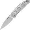 Kubey SNUG Folding Knife 3" 14C28N Linerlock Clear Handle