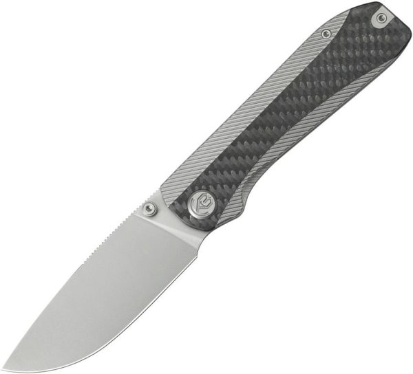 KB Knives Zephyr Folding Knife 3.75" M390 Linerlock Gray Titanium