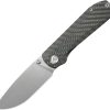 KB Knives Zephyr Linerlock Folding Knife 3.75" M390 Flame Ti/CF