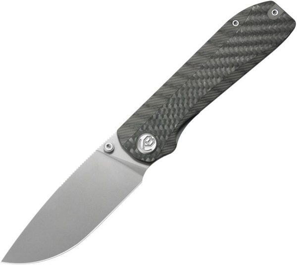 KB Knives Zephyr Linerlock Folding Knife 3.75" M390 Flame Ti/CF