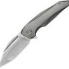 KUB458A-1.jpg KB Knives Navigator Framelock 3.38" Bohler M390 Gray Titanium