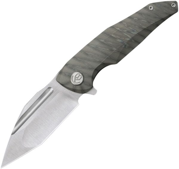 KUB458B-1.jpg KB Knives Navigator Framelock Folding Knife 3.38" M390 Flame Titanium
