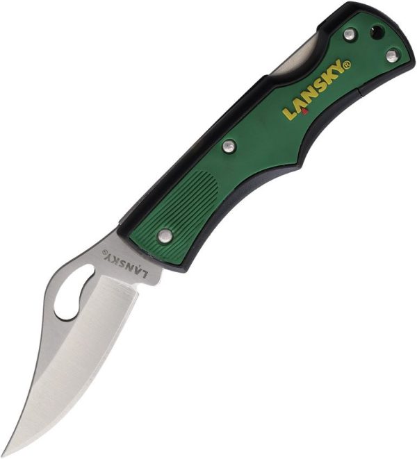 Lansky Small Lockback Folding Knife 2.25" 420 Stainless Green