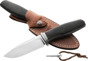 LionSTEEL ACHA Fixed Blade 4.25" M390 Black Micarta