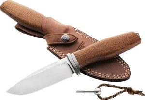 LionSTEEL ACHA Fixed Blade Natural Micarta 4.25" M390