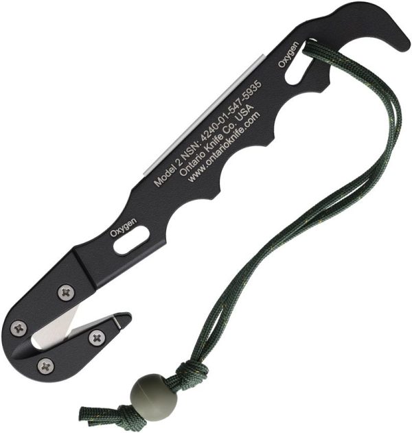 ON1414-1.jpg Ontario Model 2 Strap Cutter Fixed Blade Knife 0.5" Stainless