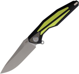 Rike Knife Tulay Linerlock Folding Knife 3.75" 154CM Black Gray G10