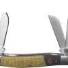 Roper Rattler Stockman Black Green Micarta 4in