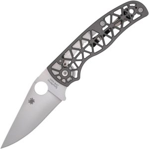 Spyderco Edgerati Folding Knife 3.5in Blade Gray