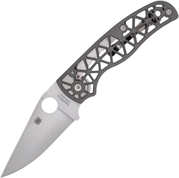 Spyderco Edgerati Folding Knife 3.5in Blade Gray