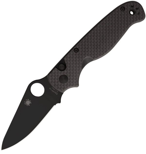 Spyderco ButtonUp Button Lock Folding Knife 3.25" Black Oxide Blade
