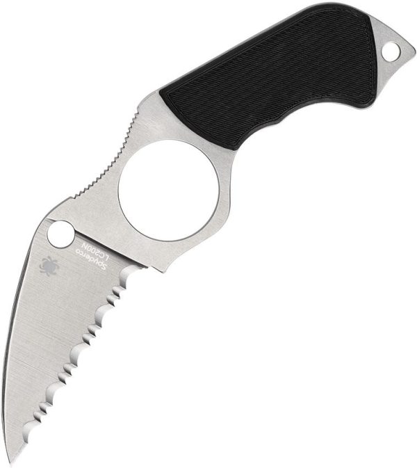 Spyderco Swick 5 Fixed Blade Serrated Black 2.75in
