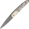 Damascus Linerlock White/Gold