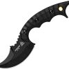TOPS Upswarm Fixed Blade Double 3" 1095HC Black Kydex Sheath