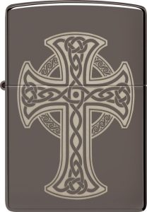 Zippo Celtic Cross Design Chrome Lighter