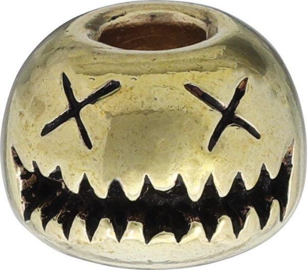 ACN005B AuCon Smiley Bead Brass 12mm x 18mm 6mm Hole