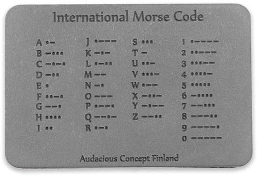 AuCon Morse Code Patch Ti Stonewash 1.75" Velcro