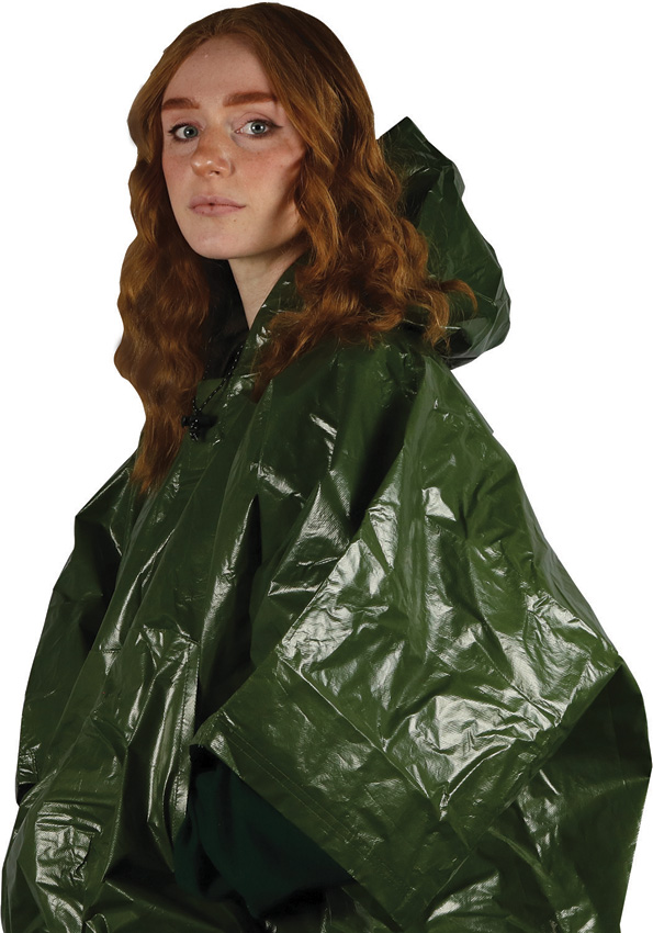 Adventure Medical SOL Sport Utility Poncho Green 52x40 Wind/Waterproof