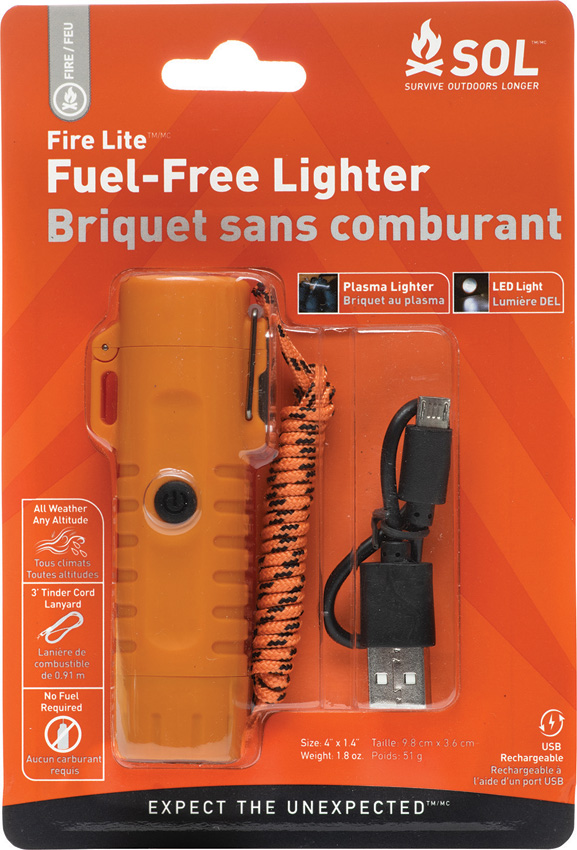 AD01401243_add_01 Adventure Medical SOL Fire Lite Plasma Lighter USB Rechargeable