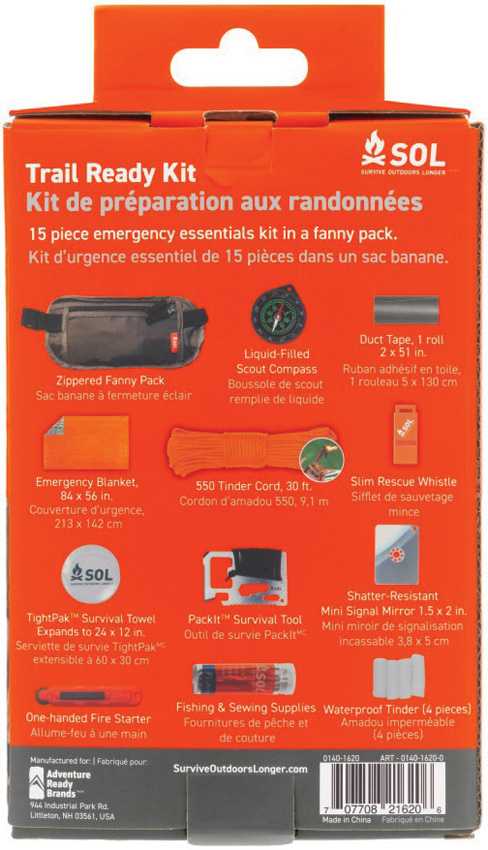 Adventure Medical SOL Trail Ready Survival Kit with Fanny Pack