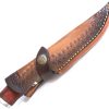 ACEJET Mystic SanMai Hunter Fixed Blade Knife 4.5" Damascus w/ Sheath