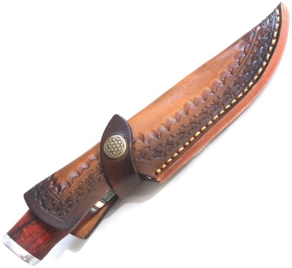 ACEJET Mystic SanMai Hunter Fixed Blade Knife 4.5" Damascus w/ Sheath