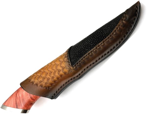 ACEJET Marshall SanMai Hunter Fixed Blade Knife 4.25" Damascus