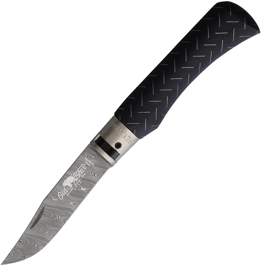 Old Bear Large Folder Damascus