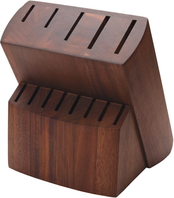 Bear & Son Walnut Storage Block with 13 Slots for Cutlery Set