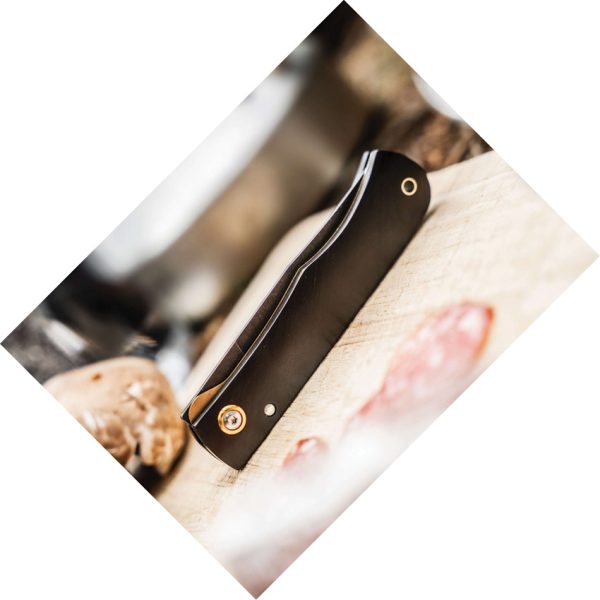 Boker Plus Rusticus Linerlock Folding Knife Ebony 3.25" Black Stonewash