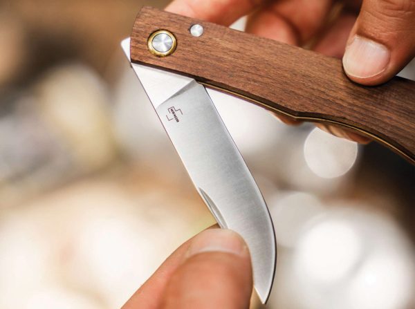 Boker Plus Rusticus Medium Linerlock Folding Knife Beech Wood 2.88"