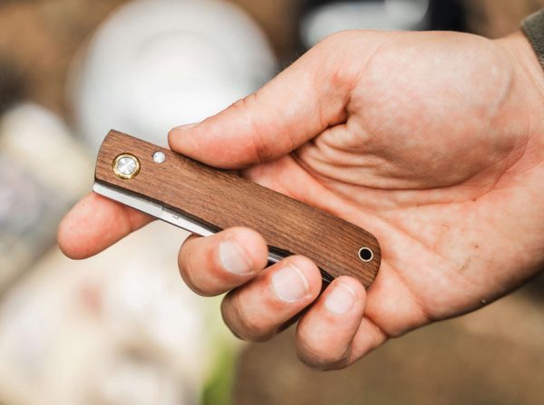 Boker Plus Rusticus Medium Linerlock Folding Knife Beech Wood 2.88"