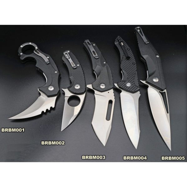 Brous Blades Division Linerlock Folding Knife 4.5" Stainless Black