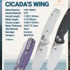 Bestech Cicada's Wing B-Lock Folding Knife Purple G10 3.13"
