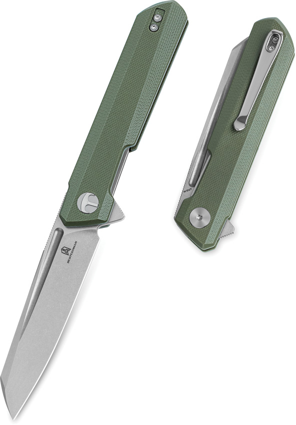 Bestech Bestechman Dundee Linerlock Folding Knife 3.5" Black G10