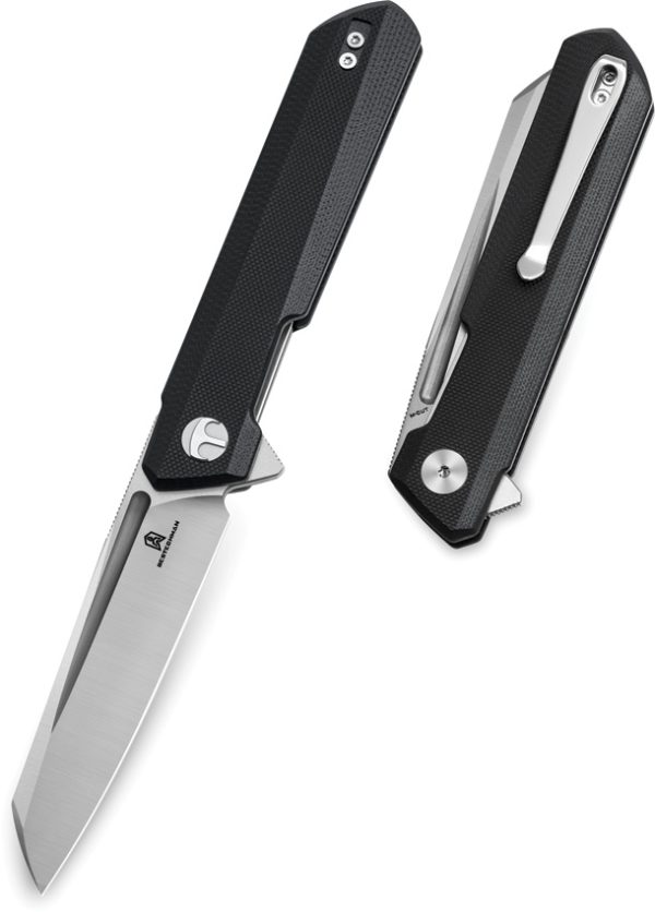 Bestech Bestechman Dundee Linerlock Folding Knife 3.5" Stonewash