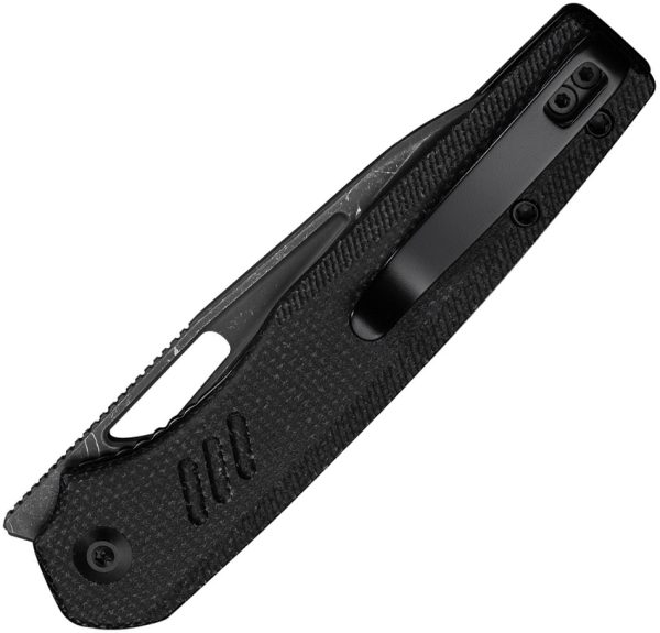 Civivi Guile Linerlock Folding Knife Damascus 3.25" Black